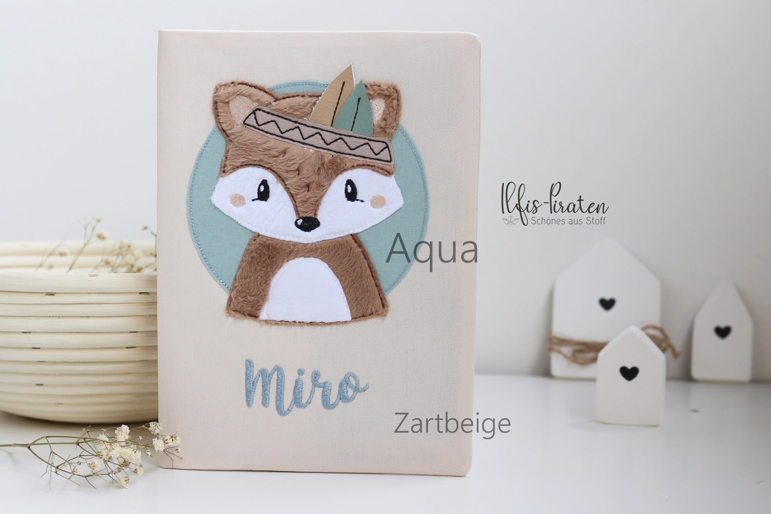 Gesundheitsheft Hülle brauner Fuchs Design für Jungen und Mädchen