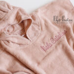 Badeponcho mit Ohren in Rosa (personalisierbar)