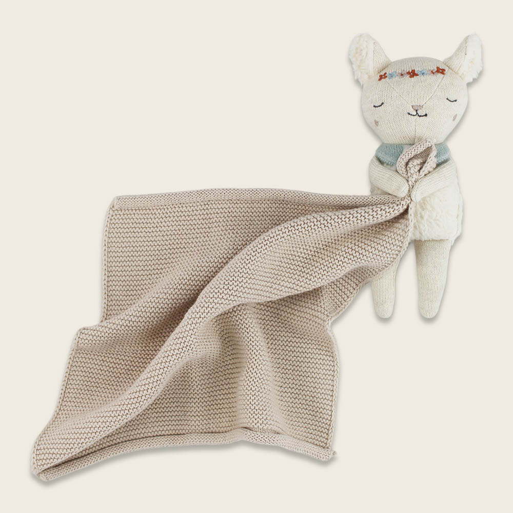 Weiches Kuscheltuch Lamm für Babys ab 3 Monaten – detailreiches Tierdesign aus Bio-Strickstoff